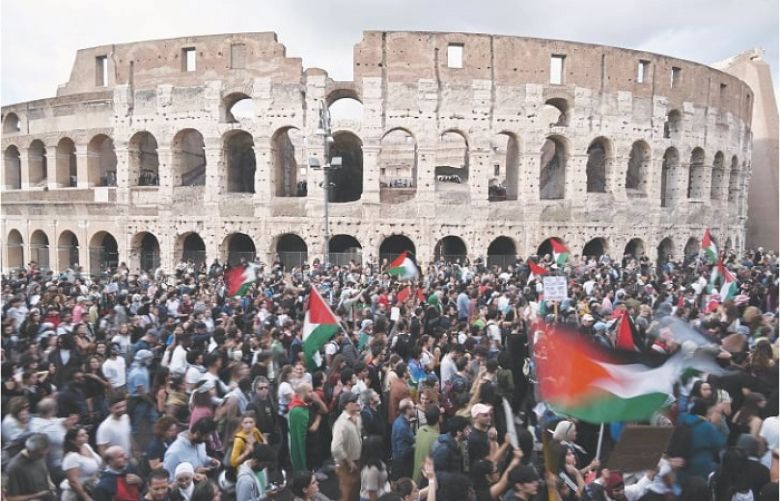 Hundreds of thousands attend pro-Palestinian rallies in Europe