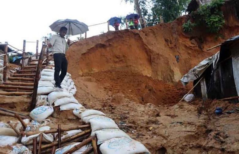 14 killed as landslides sweep away Rohingya shelters in Bangladesh