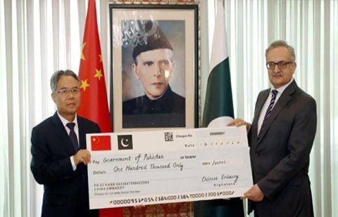 China provides $100,000 cash aid for rain-hit areas in Balochistan and Khyber Pakhtunkhwa.