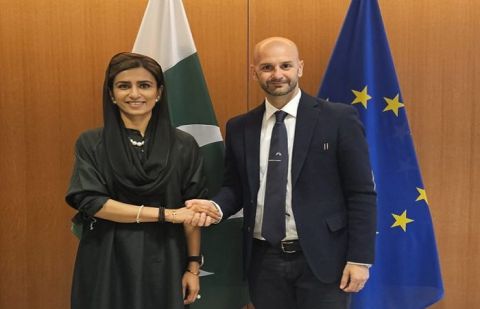 Minister of State for Foreign Affairs Hina Rabbani Khar and EU Representative.