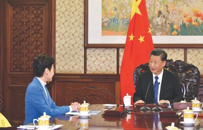 Xi gives Hong Kong leader ‘unwavering support’