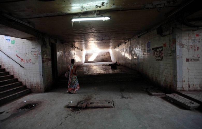 The pedestrian subway outside Borivali station in Mumbai is a haven for the homeless, drug addicts and also commercial workers 