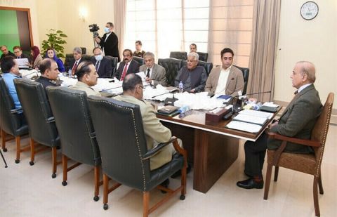 Prime Minister Shehbaz Sharif chairing a meeting of the National Security Committee 