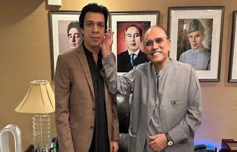 Pakistan Peoples Party (PPP) co-chairman Asif Ali Zardari and former Pakistan Tehreek-e-Insaf (PTI) leader Faisal Vawda