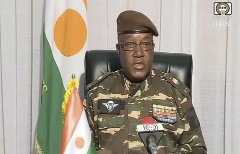 Niger's new military ruler General Abdourahamane Tiani, 