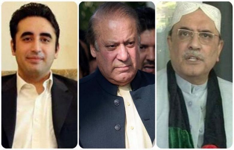 Asif Zardari, Nawaz Shareef and Bilawal Bhutto