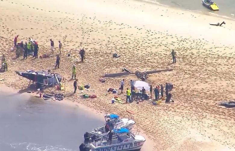 Two helicopters collide mid-air in Australia, 4 dead
