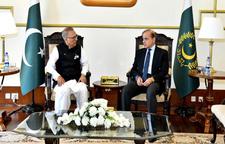 Prime Minister Shehbaz Sharif called on President Dr Arif Alvi in Islamabad.