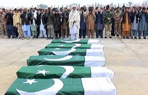 Funeral prayers of 7 martyrs of Loralai offered in Cantonment area