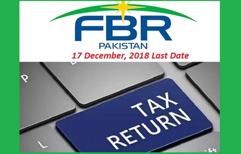 FBR allows filing of Income Tax returns until 17th December 2018