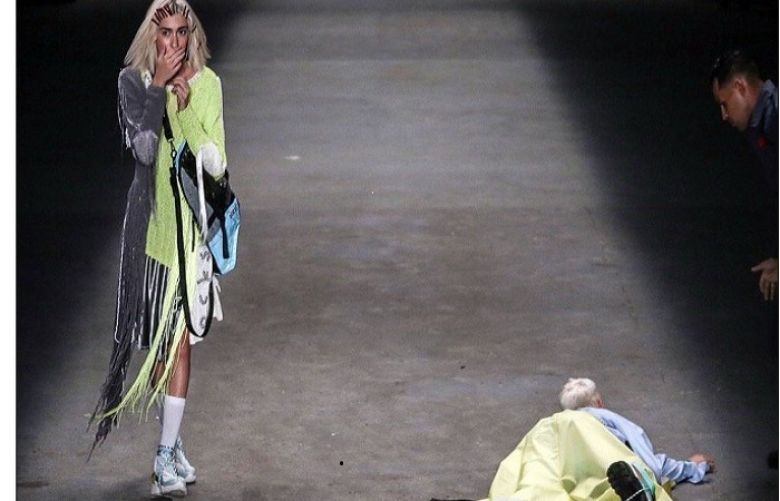 a male model died in catwalk show in Sao Paulo
