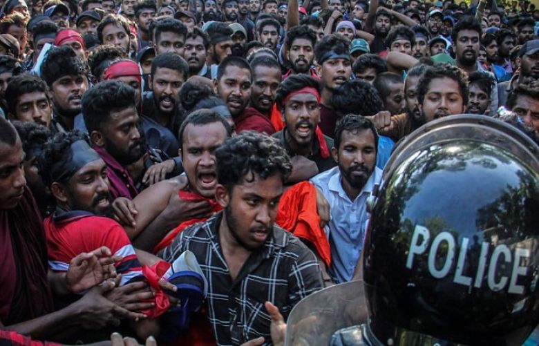 Lankan students mob PM’s home over economic crisis