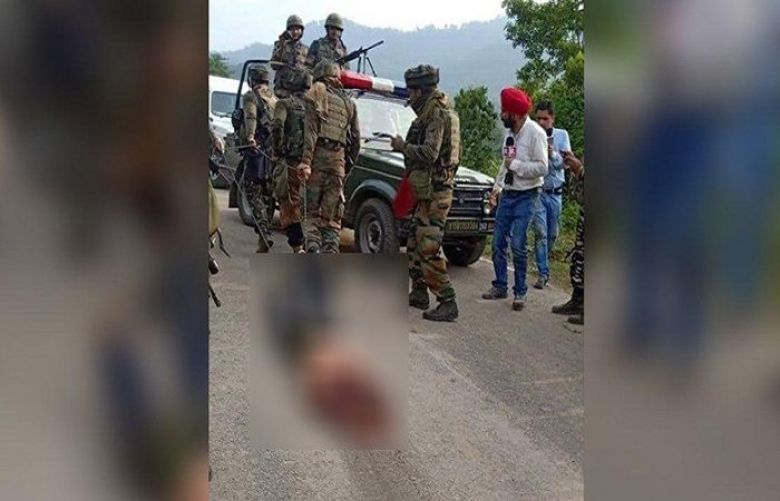 Indian forces drag body of Kashmiri with chains