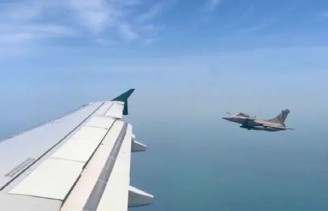 Fighter jets escort PM Shehbaz's aircraft on arrival in Qatar