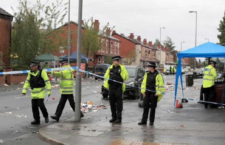 Ten people were taken to hospital after a shooting in the Moss Side area of Manchester