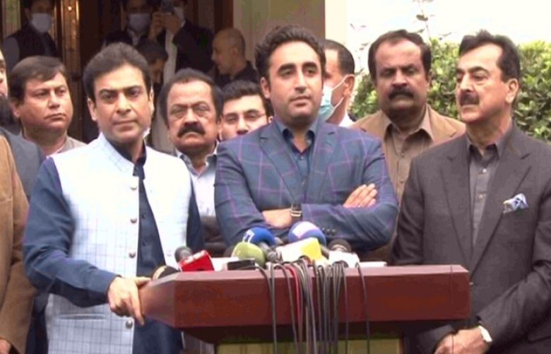 Opposition in the Punjab Assembly Hamza Shahbaz and PPP Chairman Bilawal Bhutto-Zardari