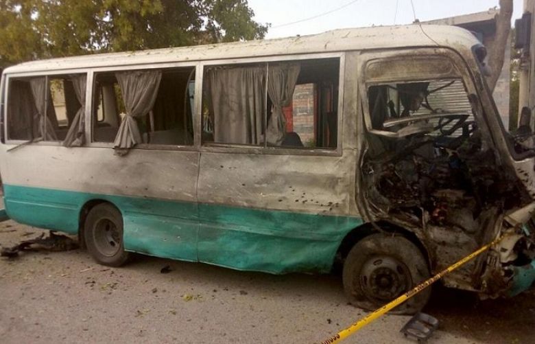 Two martyred, 13 injured as blast targets bus in Attock