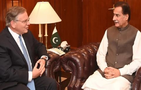 US Ambassador to Pakistan Donald Blome on Saturday called on National Assembly Speaker Sardar Ayaz Sadiq