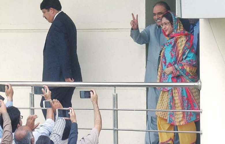 Former president Asif Ali Zardari and his sister, Faryal Talpur
