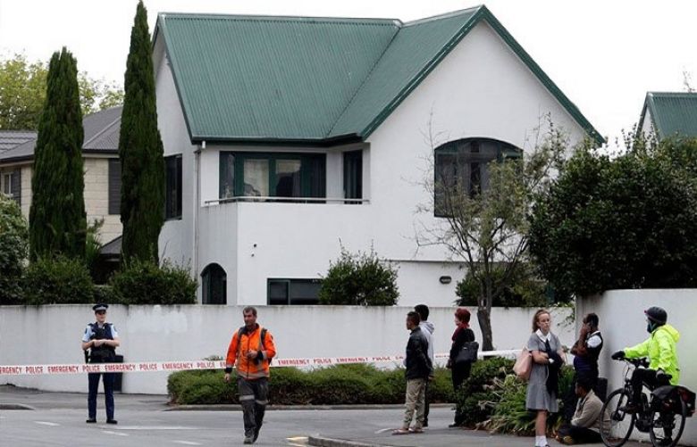 Police cordon off the area in front of the Masjid al Noor mosque after a shooting incident in Christchurch on March 15, 2019. Attacks on two Christchurch mosques left at least 49 dead on March 15, with one gunman — identified as an Australian extremist — apparently livestreaming the assault that triggered the lockdown of the New Zealand city. 