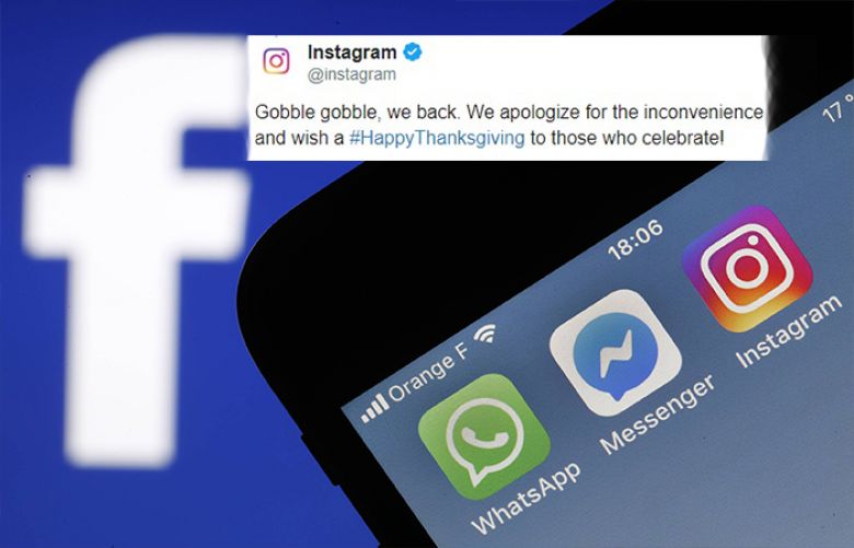 Facebook and Instagram back up after global outrage