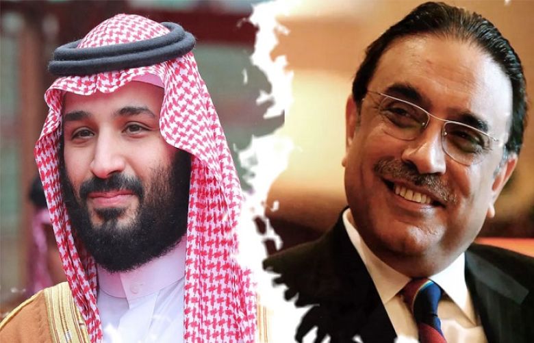 Saudi Crown Prince Mohammed bin Salman bin Abdulaziz Al-Saud  and president Asif Ali Zardari 