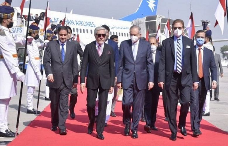 Afghan peace negotiator Abdullah Abdullah arrives in Islamabad