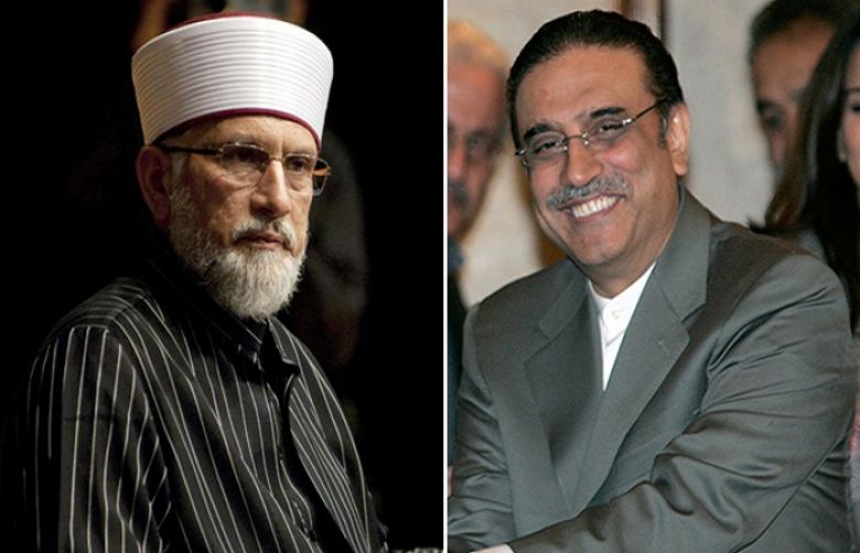 Asif Ali Zardari and Tahir-ul-Qadri