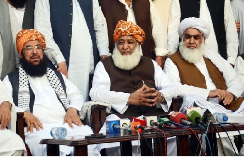 Maulana Fazlur Rehman and Maulana Abdul Ghafoor Haideri