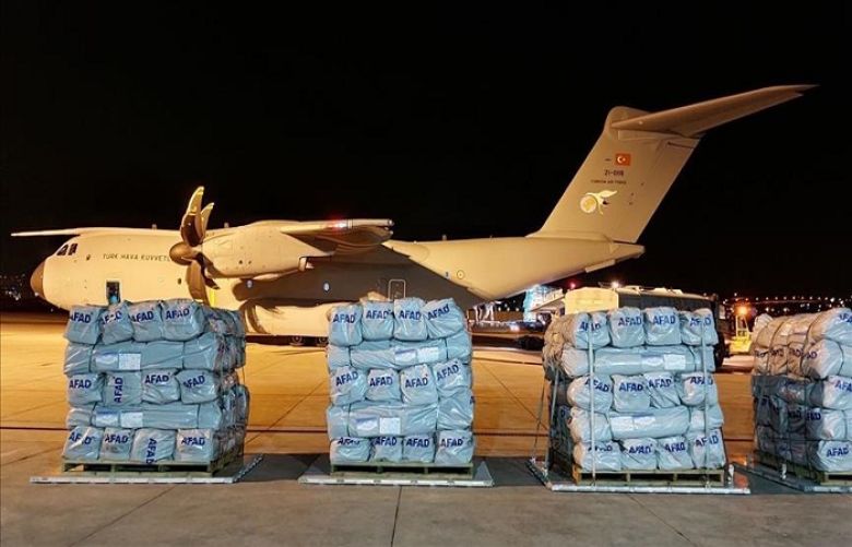 Relief assistance flights from Turkiye, UNICEF arrive in Karachi