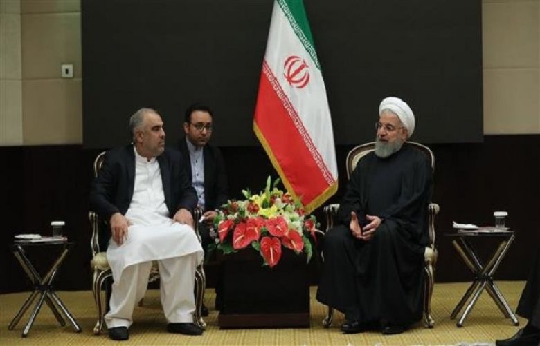 Iranian President Hassan Rouhani called on Pakistani Speaker of the National Assembly Asad Qaiser