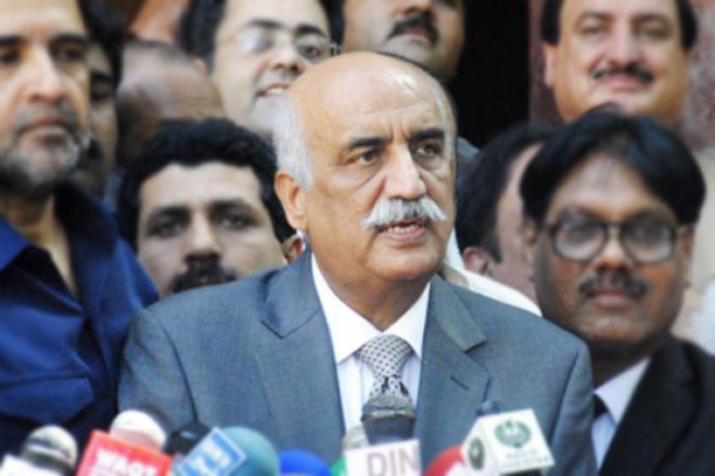 Opposition leader in National Assembly Syed Khursheed Shah