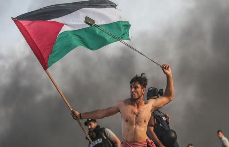 The image was snapped at a protest against Israel&#039;s blockade of Gaza on October 22 