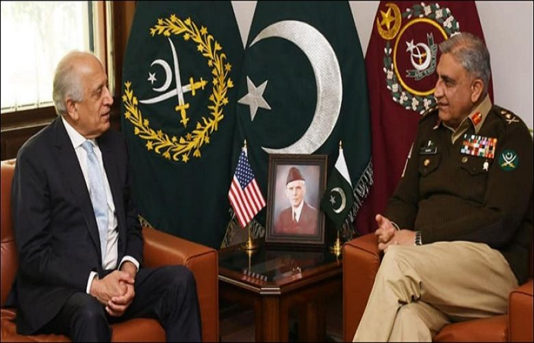The United States Special Representative for Afghan Reconciliation Zalmay Khalilzad called on Chief of the Army Staff General Qamar Javed Bajwa 