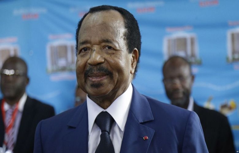 Cameroon&#039;s Incumbent President Paul Biya, of the Cameroon People&#039;s Democratic Movement party, waits to cast his vote during the presidential elections in Yaounde, Oct. 7, 2018.