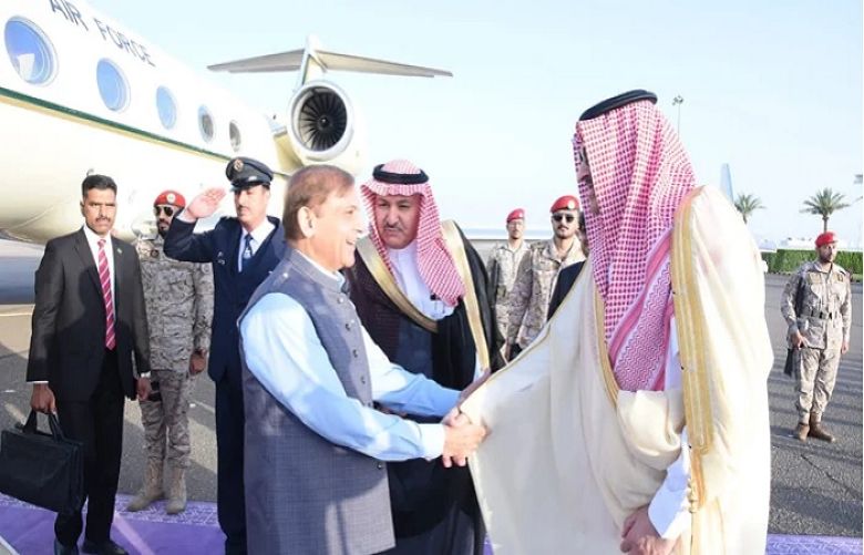 PM Shehbaz Sharif touches down in Saudi Arabia
