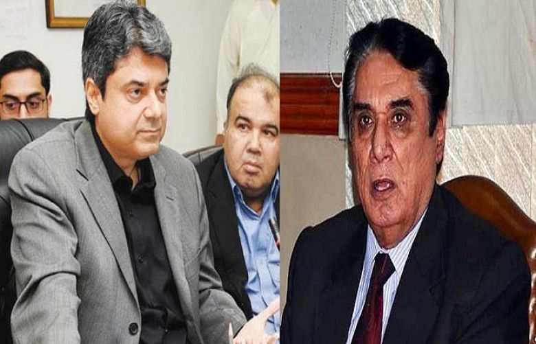 Minister for Law and Justice Barrister Farogh Naseem and Chairman NAB Justice (Retd) Javed Iqbal