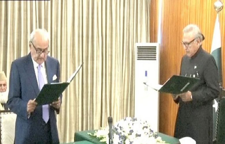 Brigadier (retd) Ijaz Shah was sworn in as the federal minister for parliamentary affairs