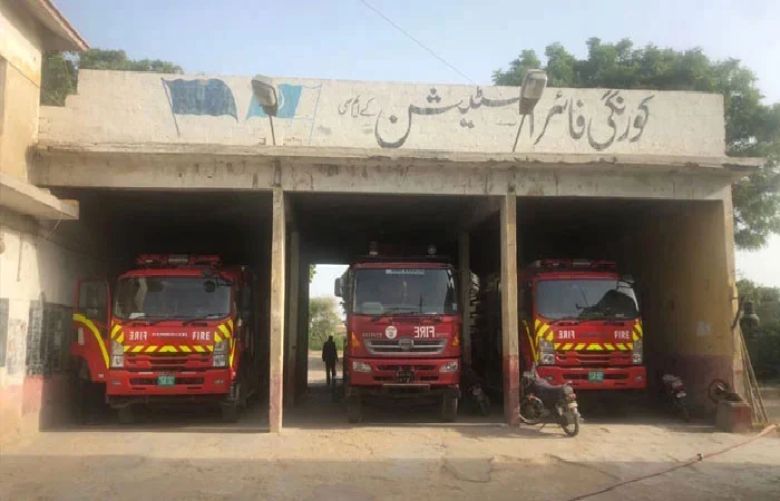 Two killed in attack on fire station in Karachi’s Korangi.