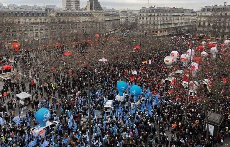 Over a million demonstrate in France to say ‘no’ to Macron’s pension reform