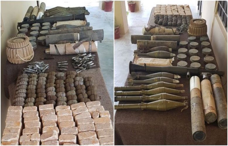 Security forces recover cache of weapons from Balochistan