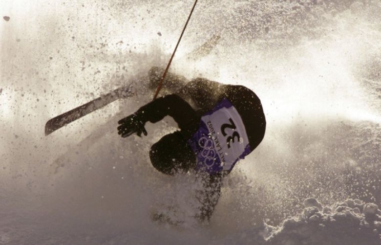 FILE PHOTO: Freestyle skier falls during training 