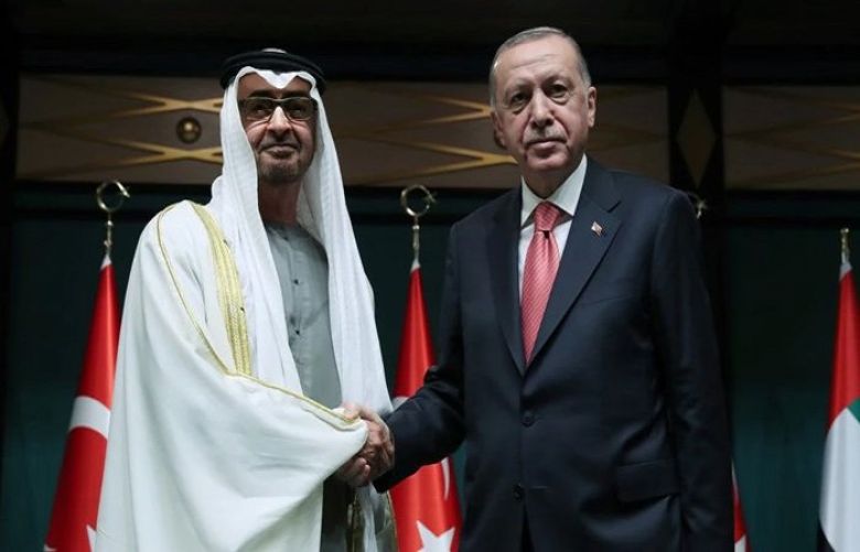 President Tayyip Erdogan and Abu Dhabi Crown Prince Sheikh Mohammed bin Zayed al-Nahyan