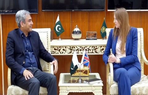British high commissioner Jane Marriott called on Interior Minister Mohsin Naqvi