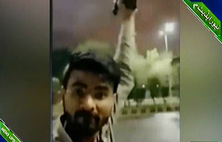 Man challenges police to apprehend him after aerial firing in Karachi