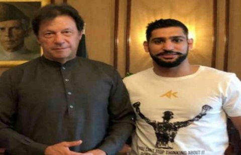 Amir Khan with PM Imran Khan 