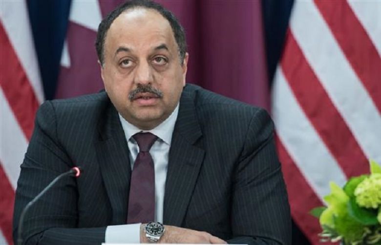 Qatari Defense Minister Khalid bin Mohammed al-Attiyah speaks prior to signing agreements with the US at the State Department in Washington, DC, on January 30, 2018