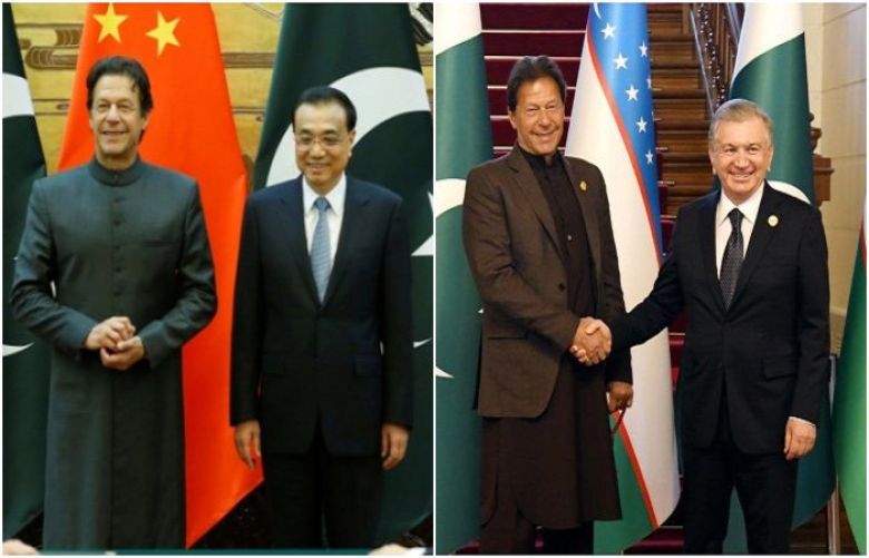PM Imran Khan meets Chinese counterpart, Uzbek president in Beijing