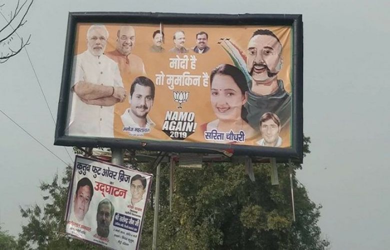 India’s Bharatiya Janata Party is under fire for using photos of Indian pilot Wing Commander Abhinandan Varthaman in election posters