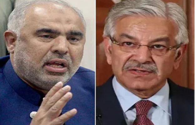 No-trust motion sparks war of words as Asif rebukes Asad Qaiser